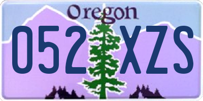 OR license plate 052XZS