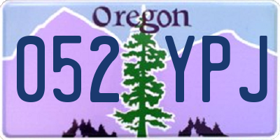OR license plate 052YPJ
