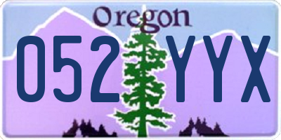 OR license plate 052YYX