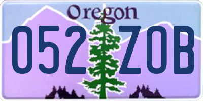OR license plate 052ZOB