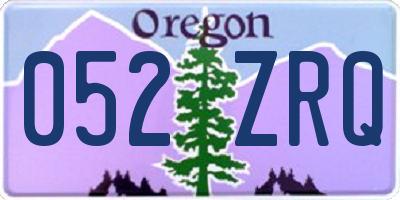 OR license plate 052ZRQ