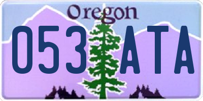OR license plate 053ATA