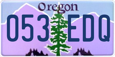 OR license plate 053EDQ