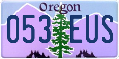 OR license plate 053EUS
