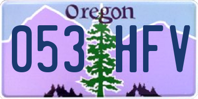 OR license plate 053HFV