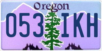 OR license plate 053IKH