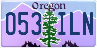 OR license plate 053ILN