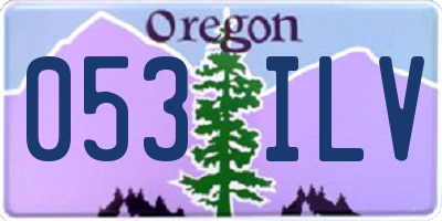 OR license plate 053ILV
