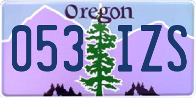 OR license plate 053IZS