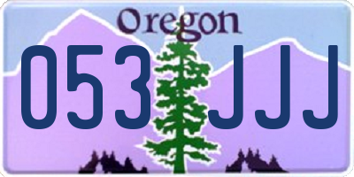 OR license plate 053JJJ
