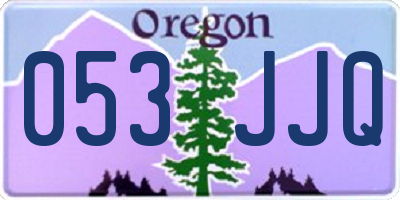 OR license plate 053JJQ