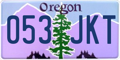 OR license plate 053JKT