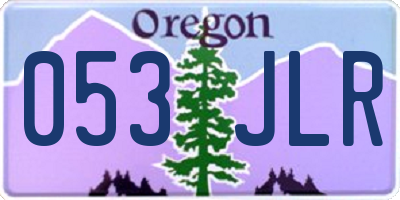 OR license plate 053JLR