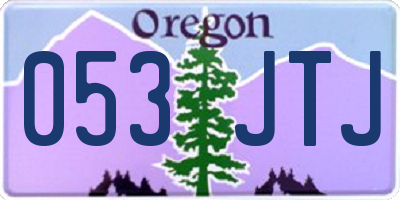OR license plate 053JTJ