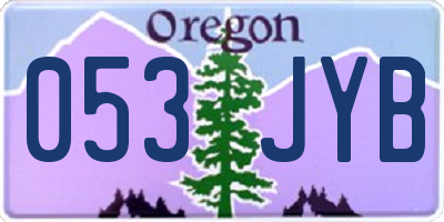 OR license plate 053JYB
