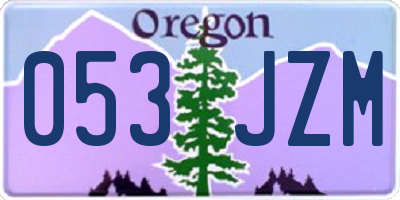 OR license plate 053JZM