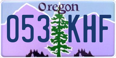 OR license plate 053KHF