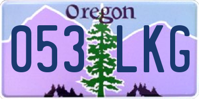 OR license plate 053LKG