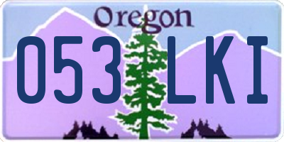 OR license plate 053LKI