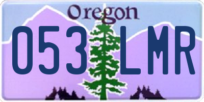 OR license plate 053LMR
