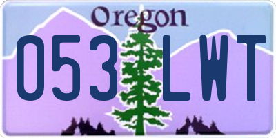 OR license plate 053LWT