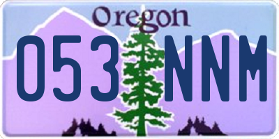 OR license plate 053NNM