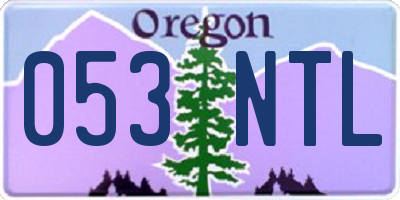 OR license plate 053NTL