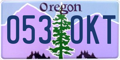 OR license plate 053OKT