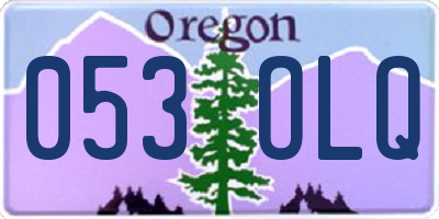 OR license plate 053OLQ