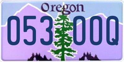 OR license plate 053OOQ