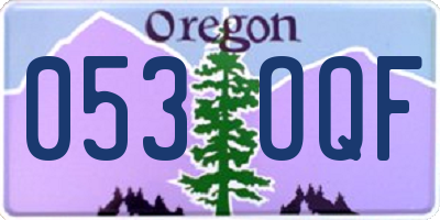 OR license plate 053OQF
