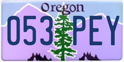 OR license plate 053PEY
