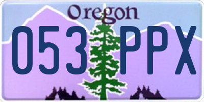 OR license plate 053PPX
