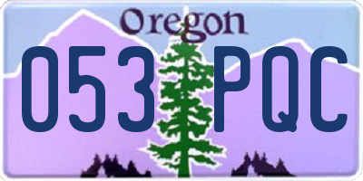 OR license plate 053PQC