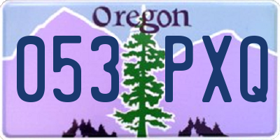 OR license plate 053PXQ