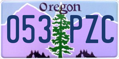 OR license plate 053PZC