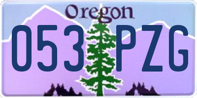 OR license plate 053PZG