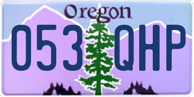 OR license plate 053QHP