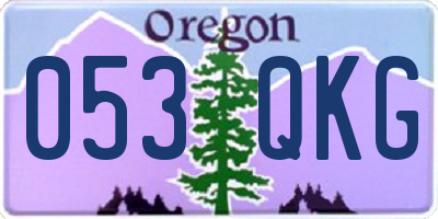 OR license plate 053QKG