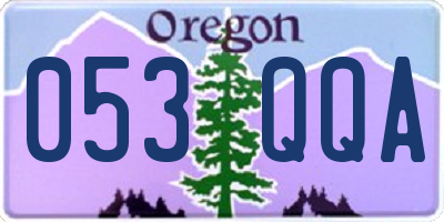 OR license plate 053QQA
