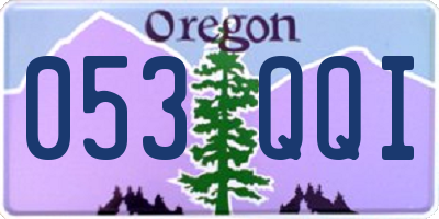 OR license plate 053QQI