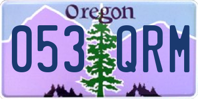 OR license plate 053QRM