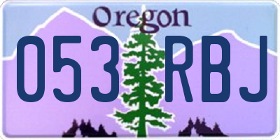 OR license plate 053RBJ