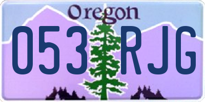 OR license plate 053RJG