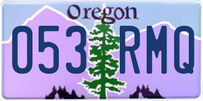 OR license plate 053RMQ