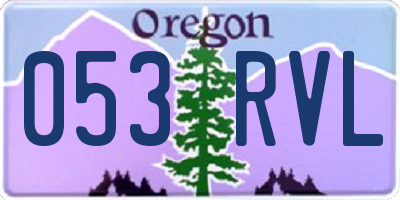 OR license plate 053RVL