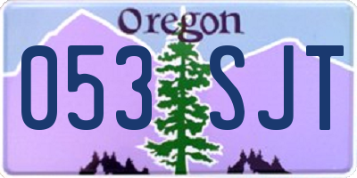 OR license plate 053SJT
