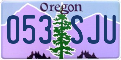 OR license plate 053SJU