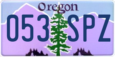 OR license plate 053SPZ