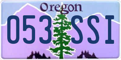 OR license plate 053SSI